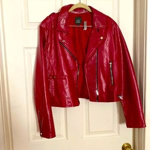 Very soft faux leather biker jacket